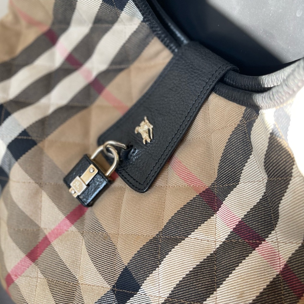 Burberry Vintage Nova Check Hobo Bag